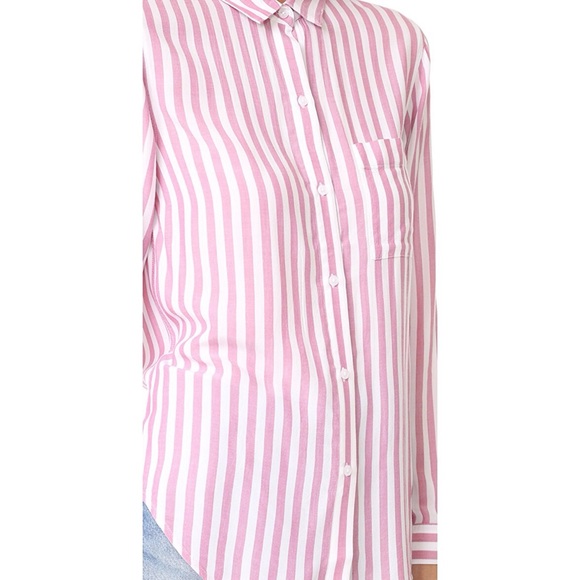 Rails Pink and White Striped Button Down Shirt - Picture 7 of 7